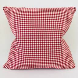 Red Christmas Pillow Cover, Pillow, Plaid Picnic Patriotic Designer Hackner Home - thumbnail 2