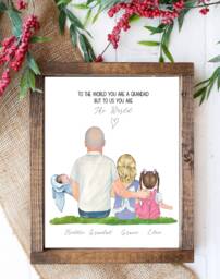 Personalised Grandad Print Gift, Print From Grandchildren, Birthday Christmas Gift - thumbnail 1