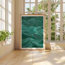 Abstract Wave Poster, Ocean Inspired Wall Art, Modern Line Art Print, Minimalist Sea Pattern, Calming Coastal Decor For Home - thumbnail 3