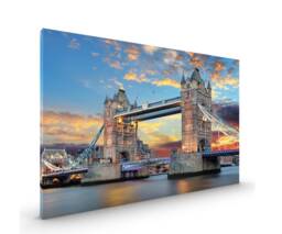 Tower Bridge London Canvas Framed Glossy Coated Premium With Metal Hanger Various Sizes - thumbnail 1