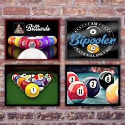 8 Ball Pool Metal Sign Billiards Wall Art, Man Cave Decor - thumbnail 2