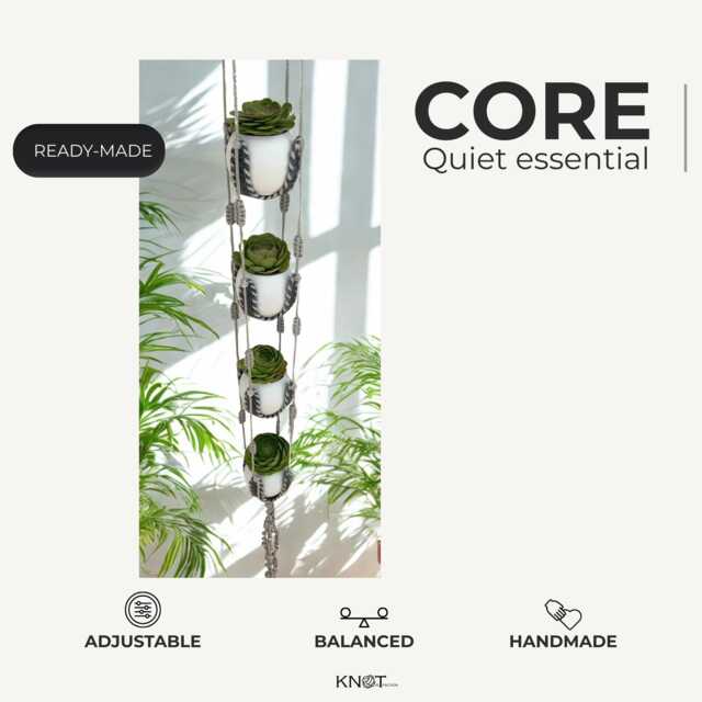 Core Vertical Hanging Planter - Minimal Indoor Plant Hanger - image 1