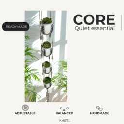Core Vertical Hanging Planter - Minimal Indoor Plant Hanger - thumbnail 1