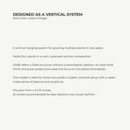 Core Vertical Hanging Planter - Minimal Indoor Plant Hanger - thumbnail 3