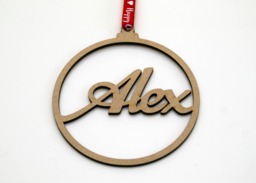 Personalised Wooden Christmas Baubles, Tree Ornament, Mdf, Gift, Decoration, Personalised Bauble - thumbnail 1