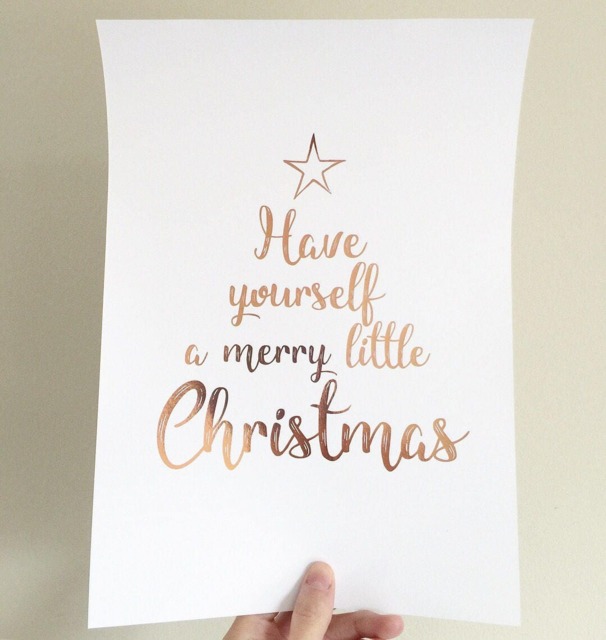 Christmas Wall Decor, Print, Print For Home, Foil Prints Christmas, Xmas Print
