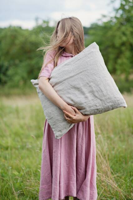 Softened Linen Pillow Cover, 26x26 - image 1