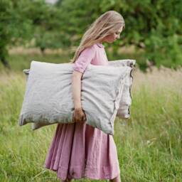 Softened Linen Pillow Cover, 26x26 - thumbnail 4