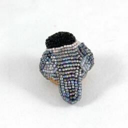 Chickadee Beaded Miniature Bird Figurine - thumbnail 4