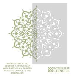 Creativity Mandala Stencil - Mandala Wall Stencil Large Wall For Painting On Wood Better Than Decals - thumbnail 4
