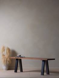 Konk ??? Ormst??ng Bench [Walnut] Industrial Modern Oak Or Walnut Dining Seat, Minimalist Hallway Seating, Side Table - thumbnail 1