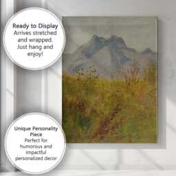 Wildflower Mountain Meadow Impressionist Landscape Canvas Wall Art Print Decor Picture Ready To Hang - thumbnail 3