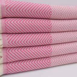"Turkish Pink Blanket, 100%cotton Blanket, Turkish Blanket, Blanket, Peshtemal Cover, Beach Throw, Bedspread, Bed Cover, Bed Rug, 75""x91" - thumbnail 3
