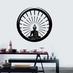 Wall Art Mural Buddha Praying Buddhism Yoga Studio Decal - #1006D - thumbnail 3