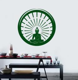 Wall Art Mural Buddha Praying Buddhism Yoga Studio Decal - #1006D - thumbnail 1