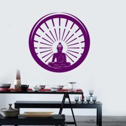 Wall Art Mural Buddha Praying Buddhism Yoga Studio Decal - #1006D - thumbnail 2