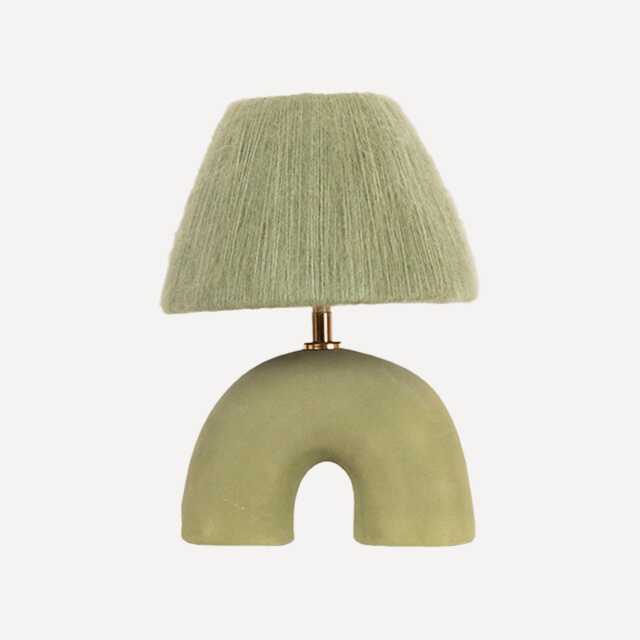 Handmade Ceramic Table Lamp Cactus Green Designer Lighting - image 1