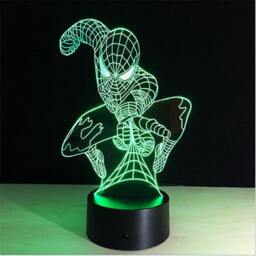 Personalized Spider-Man 3D Illusion Led Lamp, Bluetooth App Control