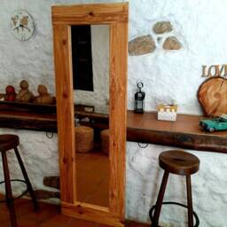 Boho Chic Style Mirror, Rustic Handmade, Wall Or Floor - thumbnail 2