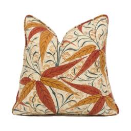 William Morris - Bamboo Russet/Siena Colourful Autumnal Floral Plant Cushion Cover Handmade Throw Pillow Designer Home D??cor