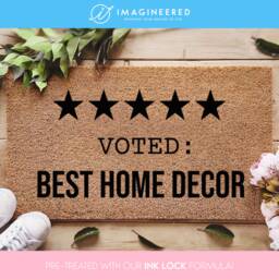 Funny Doormat Voted Best Home Decor - Welcome Neighbor Gifts Personalized New Gift Porch - thumbnail 1