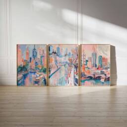 Set Of 3 Melbourne Poster Set, Australian Travel Prints, Australia Art, Decor, Oceania Wall Art - thumbnail 2