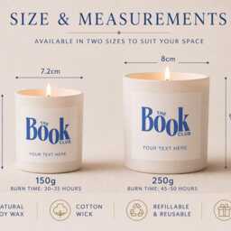 Book Club Candle Gift - Lover Reading Present Literary Birthday Candlebook - thumbnail 2