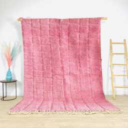 Handtufted Pink Moroccan Rug, Shag Custom Made Carpet, Large Area Berber Rug - thumbnail 1