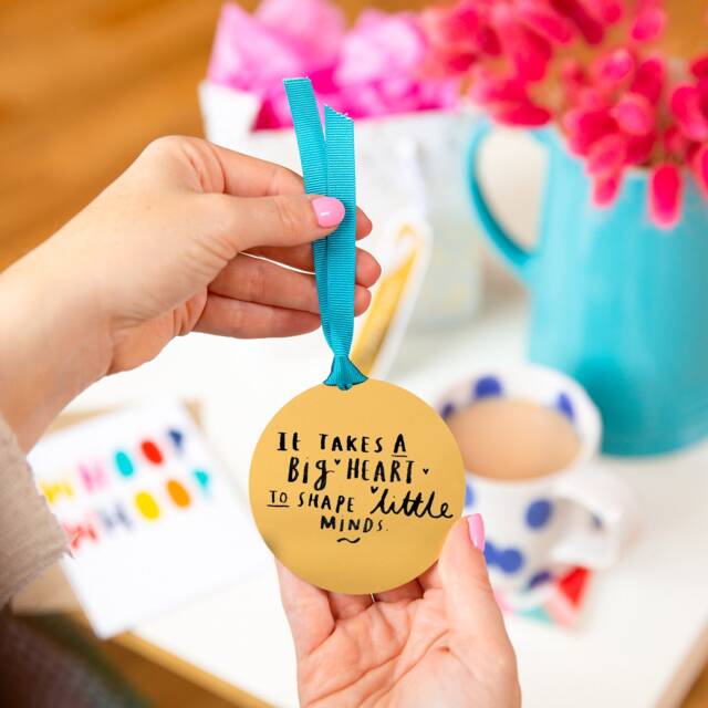 It Takes A Big Heart To Shape Little Minds - Teacher Christmas Tree Decoration - image 1