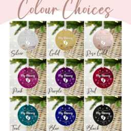 Personalised Nanny First Christmas Bauble Mirror Acrylic Keepsake - thumbnail 3
