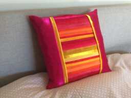 Sunset Splendour Satin Cushion
