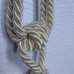 Ivory Beige Classic Tiebacks - Curtain Tie Backs.modern Tassel Hold Backs - thumbnail 2