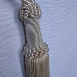Ivory Beige Classic Tiebacks - Curtain Tie Backs.modern Tassel Hold Backs - thumbnail 4