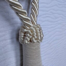 Ivory Beige Classic Tiebacks - Curtain Tie Backs.modern Tassel Hold Backs - thumbnail 3