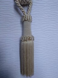 Ivory Beige Classic Tiebacks - Curtain Tie Backs.modern Tassel Hold Backs - thumbnail 1
