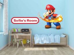 Super Mario Decals, Game Room, Vintage Nintendo Wall Designs, Murals, Art, Luigi