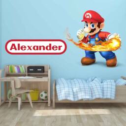Super Mario Decals, Game Room, Vintage Nintendo Wall Designs, Murals, Art, Luigi - thumbnail 2