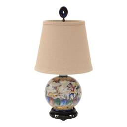 Lapis & Bronzite Lamp Finials On Bronze Hardware With Coppery Detail - A Single Finial Or Matching Pair - thumbnail 2