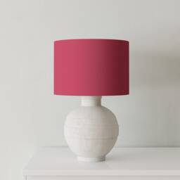 Velvet Lampshade - Hot Pink With White Lining, Handmade Lampshades, Table Lamp Shade - thumbnail 2