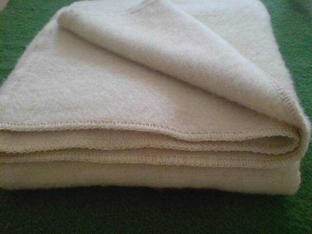 Organic Wool Blanket, Thick Felted 100% Virgin Wool/Merino Wool, Xxl Size 160/180 X 200/220/240/260 cm, Handwoven, Natural, New - image 1