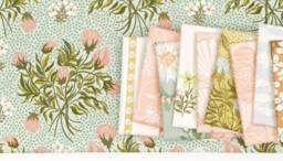Botanical Floral Crib Sheet Or Changing Pad Cover Pink & Green - thumbnail 4