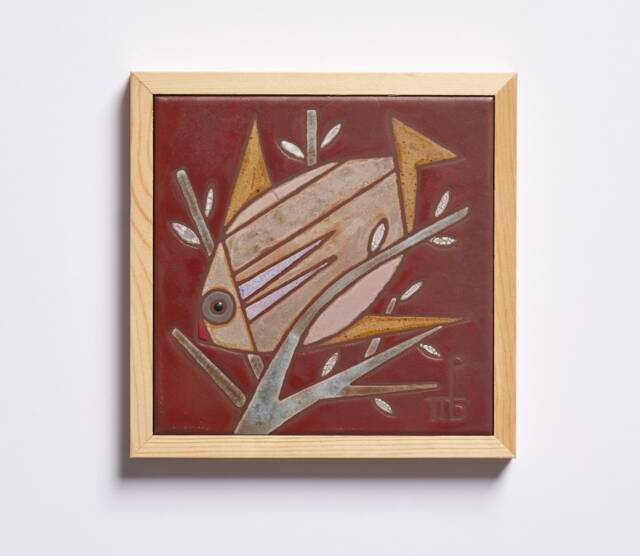 Fish Tile Pottery Sea Life Art Handmade Ceramic Tiles Ocean D??cor Coral Reef Wall Hanging Aquarium Decoration Kids Room Beach Themed Decor - image 1