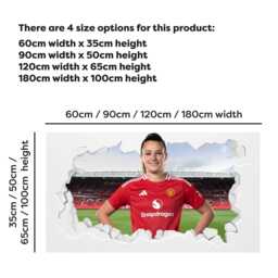 Manchester United Fc Wall Sticker - Ella Toone 24/25 Broken Decal - thumbnail 2