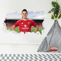 Manchester United Fc Wall Sticker - Ella Toone 24/25 Broken Decal - thumbnail 1