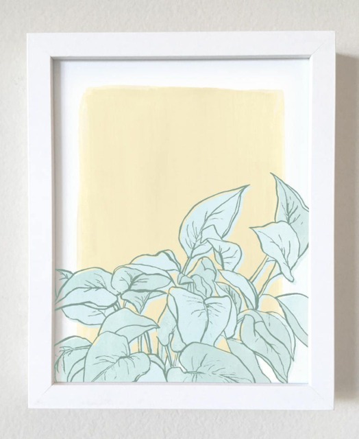 Watercolor Pothos Art Print - 5x7 Or 8x10 - image 1
