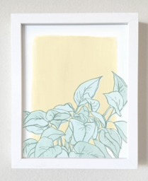 Watercolor Pothos Art Print - 5x7 Or 8x10 - thumbnail 1