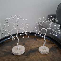 Personalised Silver Anniversary Tree, Handmade 25Th Wedding Gift - thumbnail 3