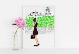 The Parisian - Fashion Illustration Print Illustrations - Home Decor Wall Paris Print By Melsy's - thumbnail 1