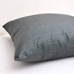 Black Ikat Pillow Cover, Handmade Organic Cotton Cushion - thumbnail 2