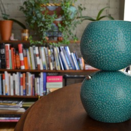 Handmade Ceramic Table Lamp - Organic Modern Minimalist Bedside Light, Touch Dimmer Led - thumbnail 2